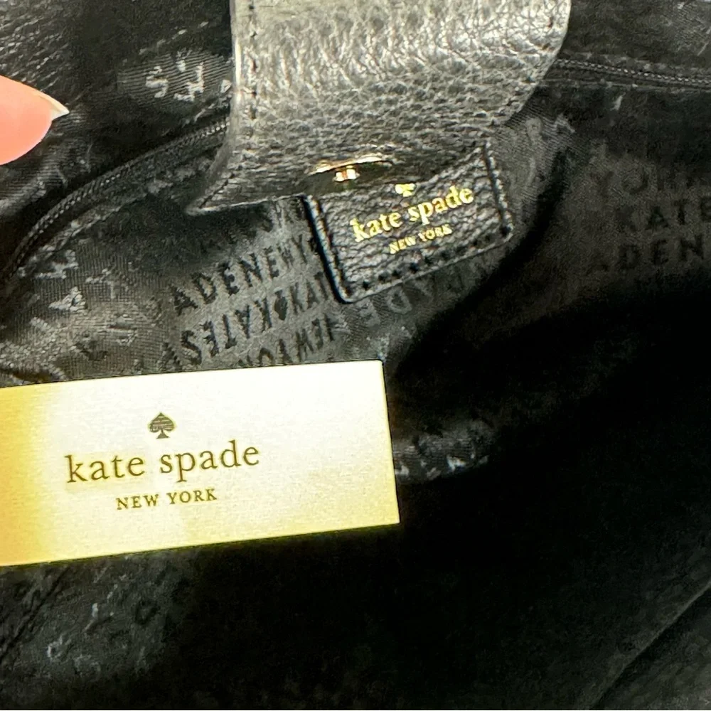 Kate Spade New York Flynn Street Small Meriwether Satchel Black Leather WKRU5488 - Picture 9 of 14